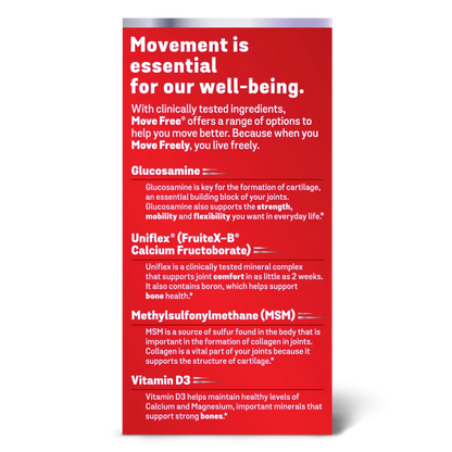 Move Free Advanced MSM + Vitamin D3 Glucosamine Chondroitin Joint Supplement
